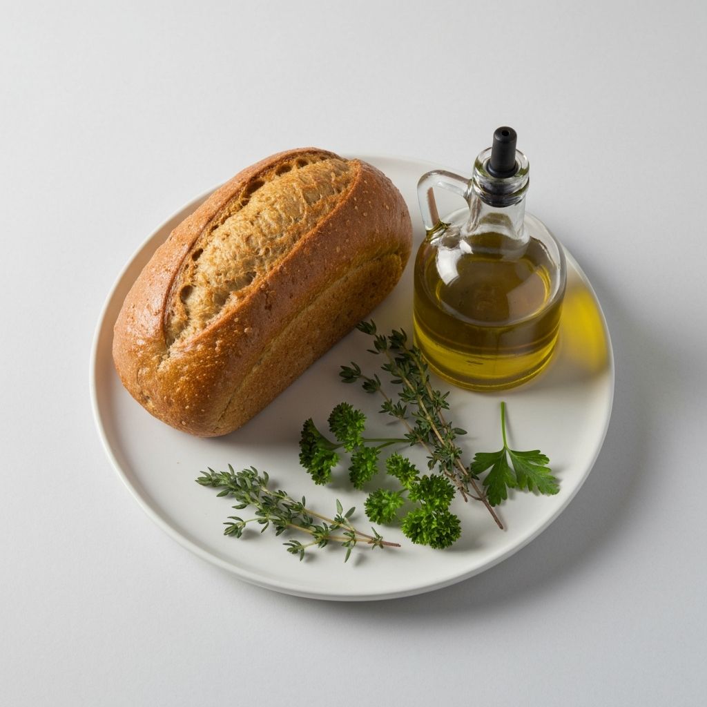 Minimalist plate composition from above